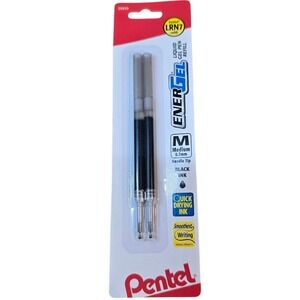 Pentel LRN7 refill Energel Liquid Gel Pen Refill 0.7mm Medium Black Ink Needle